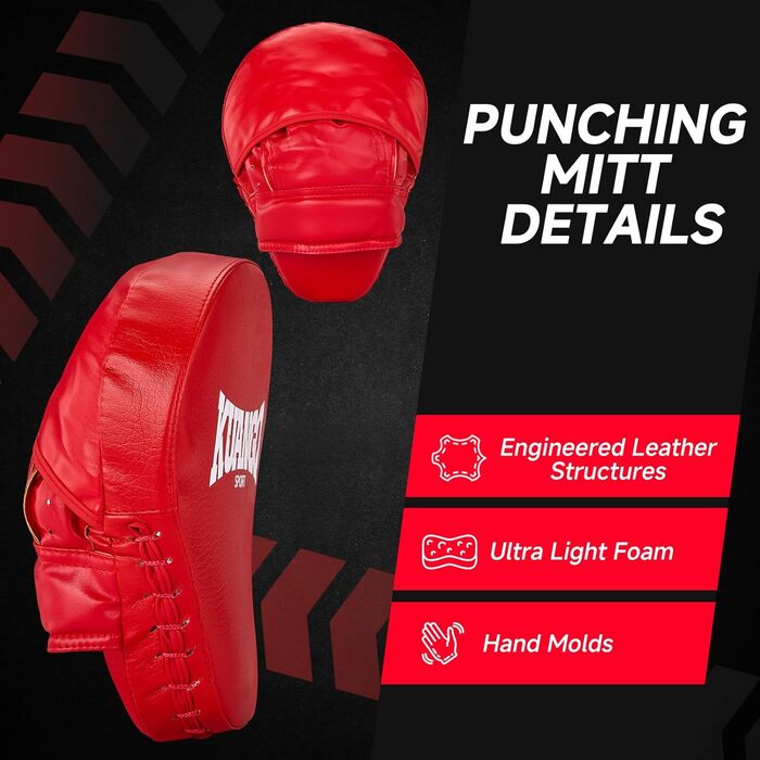 Боксерські рукавички Boxpads для тренувань, ударів та захисту, MMA, Муай Тай, Кікбоксинг, бокс (червоні)