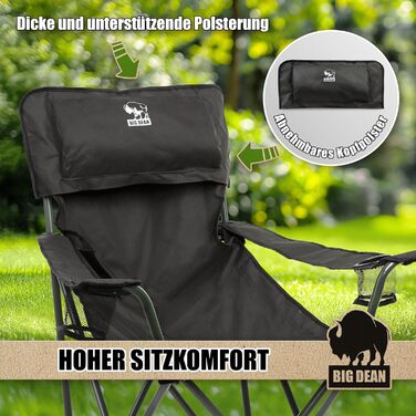Кемпінговий стілець BigDean Luxus Faltbar: великий, міцний (150 кг) та зручний