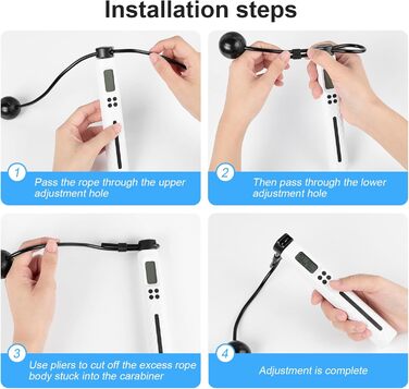 Стрибкове канат AiQInu з лічильником, спортивний, для дорослих, з таймером та підрахунком калорій