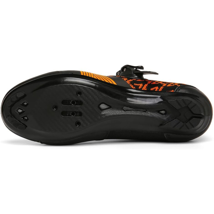 Велотуфлі для їзди на велосипеді: чоловічі та жіночі, для шосе та MTB, з жорсткою підошвою, сумісні з Look SPD/SPD-SL, унісекс, з пряжкою (47 EU, помаранчевий)