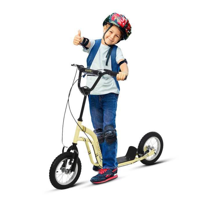 Дитячі самокати HOMCOM від 5 років, самокат Kick Scooter City Scooter з 12 дюймовими пневматичними шинами та гумовим кікбордом для безпечної їзди