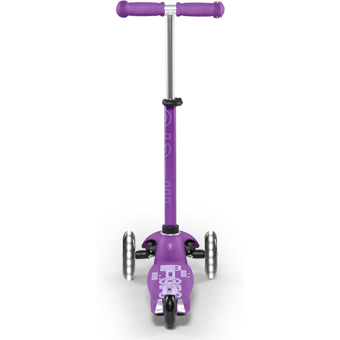 Самокат дитячий Micro Deluxe Kinder Scooter з регульованим кермом, світлодіодні колеса, фіолетовий
