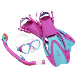 Набір для дайвінгу Aqua Lung Sport La Costa Junior Pro для дітей (маска, трубка, ласти) з сумкою - рожевий (32-35)