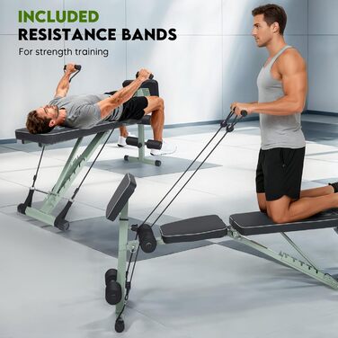 Регульована лавка для тренувань з 7-позиційною спинкою та 6-позиційним регулюванням, для дому або спортзалу (водостійка шкіра PU)