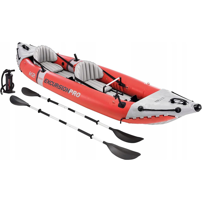 Надувний каяк Intex Excursion PRO K2 з комплектом весел, сидінь та насосом