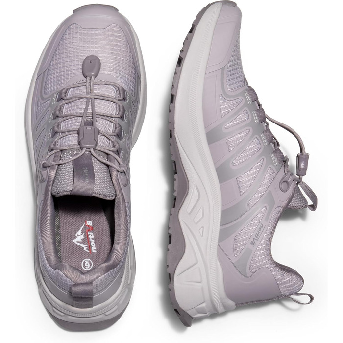 Черевики для піших прогулянок NORTIV 8 для жінок, легкі, для хайкінгу, кемпінгу та відпочинку, розмір 40 EU, світло-фіолетовий