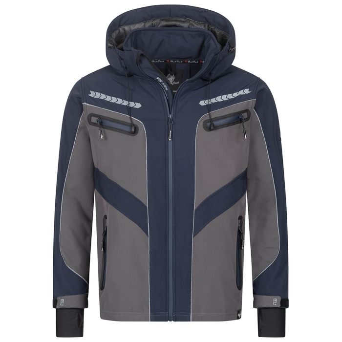 Чоловіча куртка-софтшелл Rock Creek Outdoor H-314, середній синій, розмір XXL