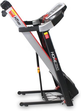 Електрична бігова доріжка Miweba Sports HT1000, 3,5 к.с., 16 км/год, нахил 6%, навантаження 120 кг, складана, велика бігова поверхня, 16 програм, фітнес-тренажер для дому, чорна