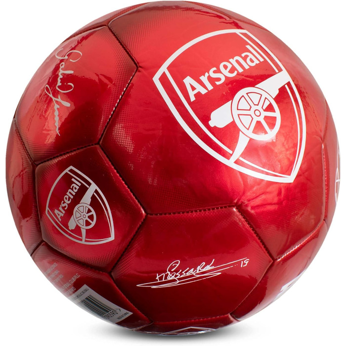 Офіційний футбольний м'яч Arsenal FC, металевий, розмір 5, для тренувань і матчів, колекційний, для дітей і дорослих, Hy-Pro