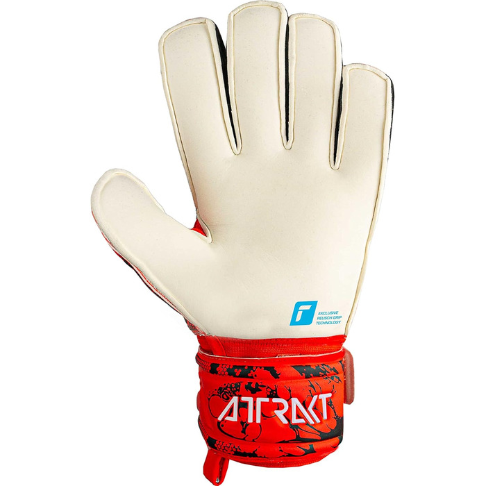 Воротарські рукавички Reusch Attrakt Finger Support для дорослих, червоно-сині, розмір 10, з хорошим зчепленням та зовнішнім швом
