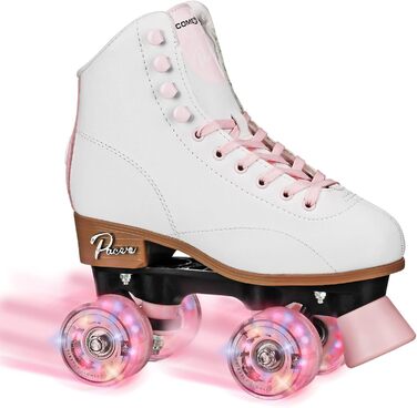 Дитячі роликові ковзани Pacer Comet Hightop зі світлими колесами (срібні, розмір Youth 3)