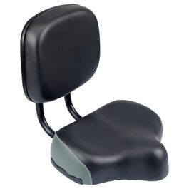 Велосипедне сидіння з підспинником Meghna, комфортне, м'яке, з PU-подушкою, чорне