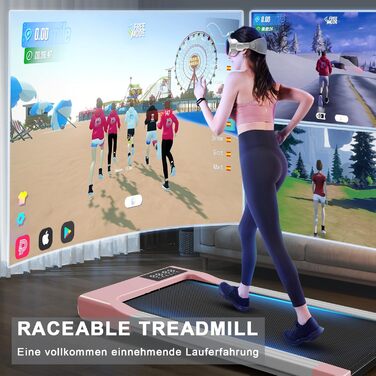 DeerRun Walking Pad - біговий килимок для дому з інтегрованим столом та програмами тренувань. Макс. вага користувача 136/159 кг, керування через додаток