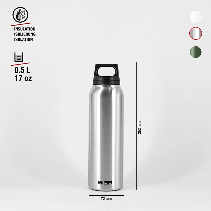 Термос пляшка SIGG Hot & Cold 0.5 л, ізольована, нержавіюча сталь, без BPA, герметична