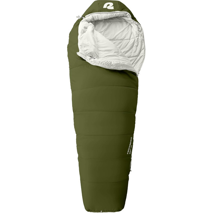 Спальний мішок Retrospec Dream 15°C, мумія, для кемпінгу, Regular (зелений)