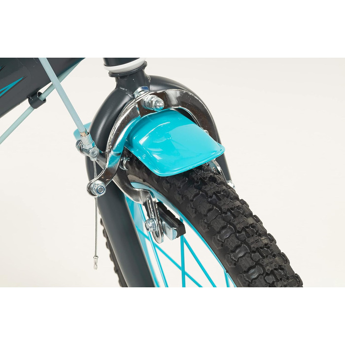 Дитячий велосипед Kinderfahrrad Blue Ice 16 дюймів зі стабілізаторами та пляшкою для води, 5-7 років