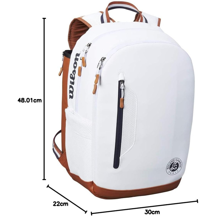 Рюкзак тенісний Wilson Roland Garros Tour для 2-х ракеток, Clay/White