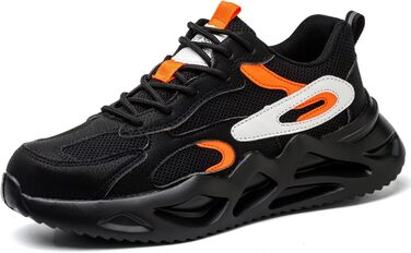 Чоловічі та жіночі робочі черевики-кросівки з металевим носком, чорні, 43 EU