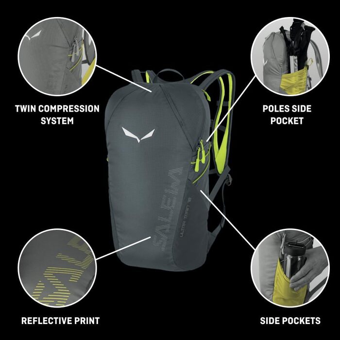 Рюкзак для швидкого хайкінгу Salewa Ultra Train 18 л, унісекс, сірий