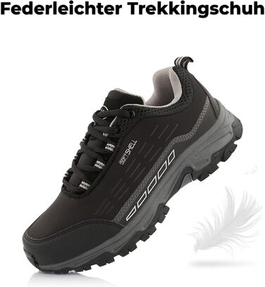 Трекінгові черевики для жінок та чоловіків, водонепроникні, чорно-зелені, 36 EU, чорно-сірі