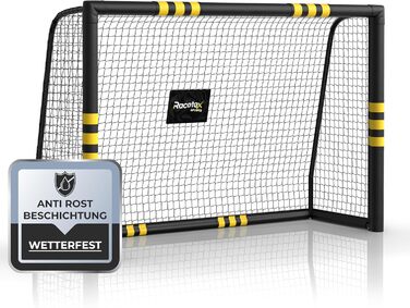 Футбольні ворота Racetex для саду, дітей і дорослих з антикорозійним покриттям, з анкерами для ґрунту та повною амортизацією