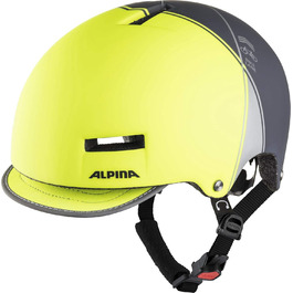 Велосипедний шолом ALPINA GRUNERLOKKA з LED підсвіткою, легкий, з кріпленням для навушників і сонцезахистом, для дорослих, сірий, 52-57 см