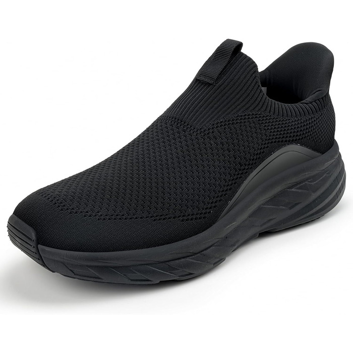 Чоловічі кросівки Sosenfer Slip-On без шнурівків, спортивні, для бігу, фітнесу, прогулянок, чорні, 42 EU