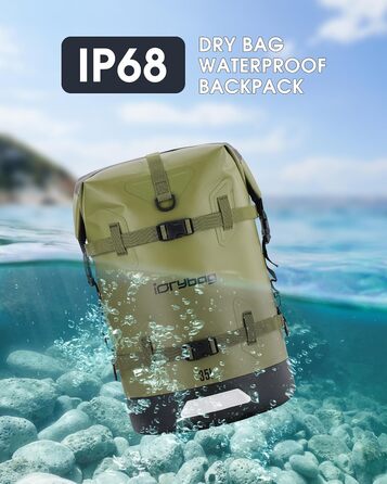 Водонепроникний рюкзак IDRYBAG 35L/55L для подорожей, каякінгу, SUP та плавання