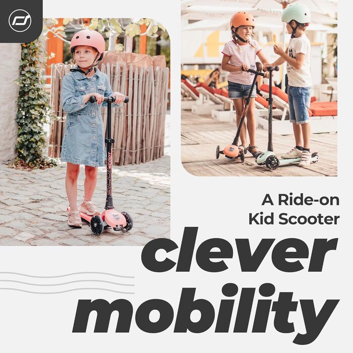 Дитячий самокат Scoot&Ride Highwaykick 3 LED, рожевий, підсвітка коліс
