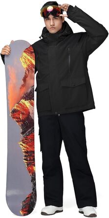 Комплект гірськолижний чоловічий HOTIAN: куртка та штани, теплий, водонепроникний, вітронепроникний, сноуборд, гірський лижний костюм