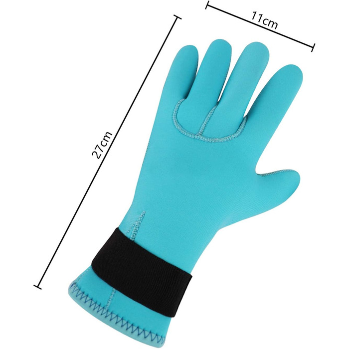 IPENNY Рукавички для дайвінгу з неопрену, 3 мм, блакитні, для дорослих та підлітків