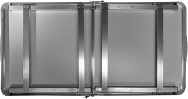Стіл для кемпінгу Grafner XL: алюмінієвий, розкладний, 120x60x70 см, регульована висота, білий. Ідеально для пікніків, фестивалів та відпочинку на природі.