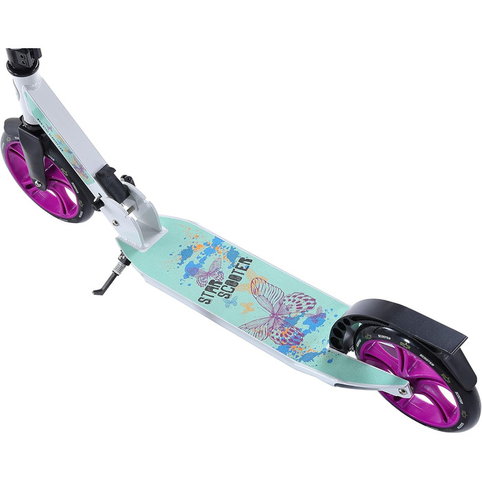 Дитячий та дорослий алюмінієвий самокат STAR SCOOTER з великими колесами 205 мм, міський круїзер для хлопчиків і дівчат від 6 років