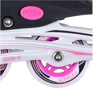 Дитячі ролики Street Rider Inlineskates, регульовані, рожево-сірий колір, розмір 33-36, Alurahmen, ABEC 7