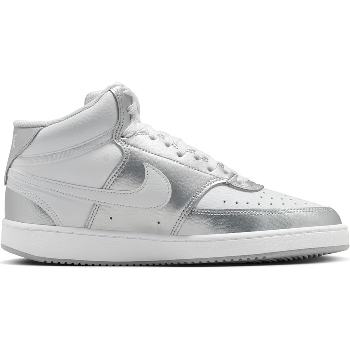 Кросівки Nike Court Vision Mid для чоловіків, білий/металевий срібло, 41 EU