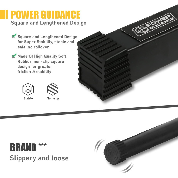 Бруси POWER GUIDANCE для віджимань, квадратні стійкі ніжки, регульована висота 77-98 см, для тренування всього тіла, жовті