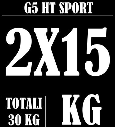 Гантельні диски G5 HT SPORT з чавуну, 25 мм, 2 x 15 кг, для штанги та гантелей, для дому та спортзалу