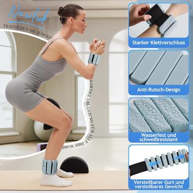 Гантелі на ногу/зап'ястя BECOJADDE 0.45/0.9 кг (набір 2 шт.) для кардіо, силових тренувань та фітнесу