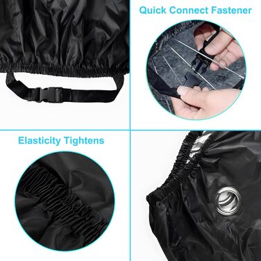 Чохол для велосипеда MINVOO: захист від дощу, сонця, пилу та вітру. Підходить для електровелосипедів та гірських велосипедів. Чорний колір.