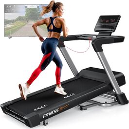 Бігова доріжка CharonFit для дому, складана, з автоматичним нахилом (18/20 рівнів), швидкість до 18/20 км/год, двигун 4.5/5.25 к.с., навантаження до 150/160 кг, сумісна з додатком