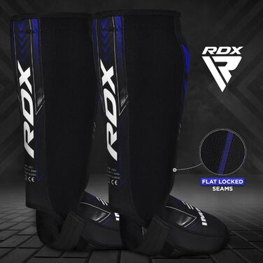 RDX Захист гомілки та стопи для кікбоксингу, муай-тай та MMA, універсальний шкіряний шингард для чоловіків і жінок, поліпшений захист для єдиноборств та спарингів