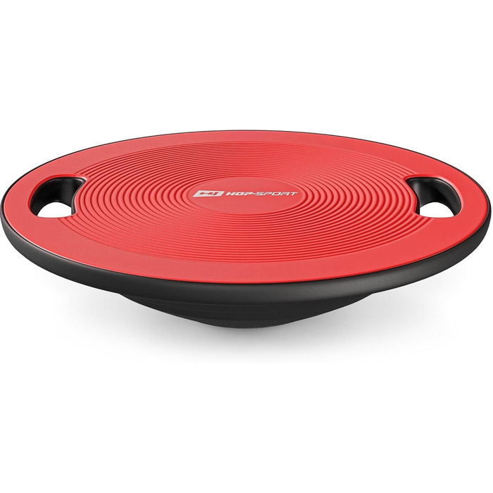Hop-Sport Баланс Борд (Wackelbrett) - тренажер для рівноваги, пластик, 150 кг, з ручками, 40 см, червоний