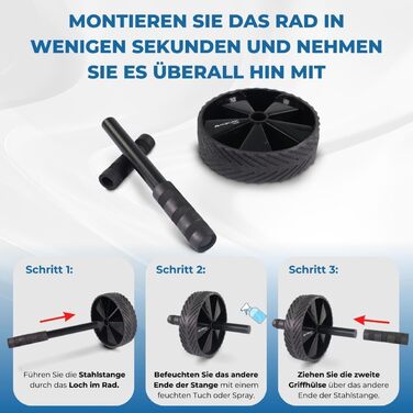 Ролер для пресу Mobiclinic з матом: комплекс для тренування пресу, до 150 кг, для дому