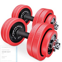 Sportstech 2-в-1 Гантельний Набір з Силіконовим Покриттям, 20/30 кг, Німеччина, AH300