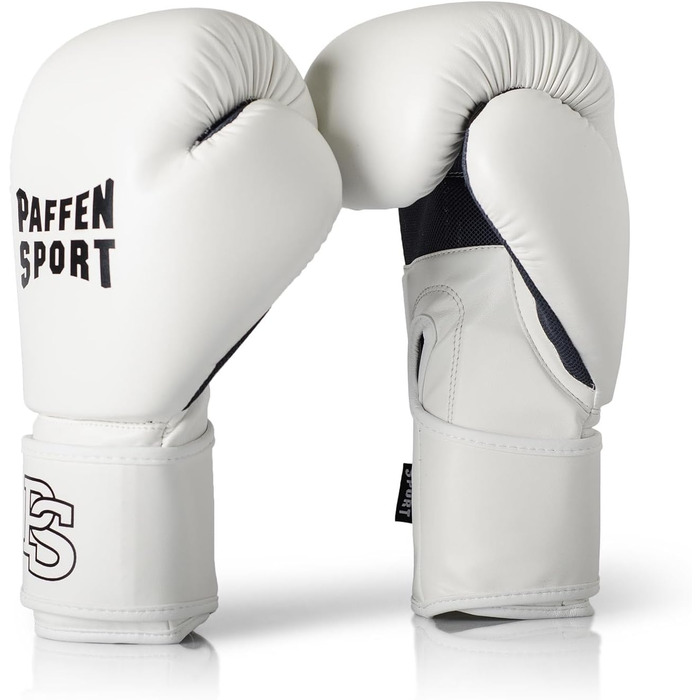 Боксерські рукавички Paffen Sport FIT з дихаючою сіткою на долоні для тренувань з боксу, кікбоксингу, муай-тай, K1 та інших єдиноборств, білі, 12oz