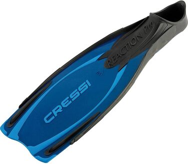 Ласти Cressi Reaction Pro для дайвінгу, фрідайвінгу і снорклінгу, унісекс, розмір 46/47, чорні/сріблясті
