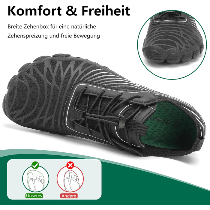 Жіночі шльопанці Sagaro для плавання та відпочинку, дихаючі, швидко сохнуть, широка передня частина, розмір 35-43, білий/чорний