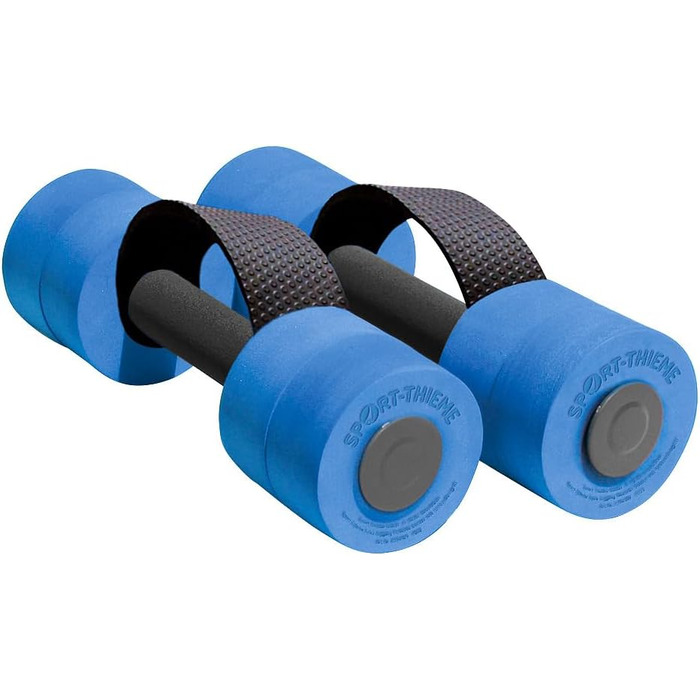 Гантелі для аквафітнесу Sport-Thieme з петлею | Гантелі для аква-джогінгу з оптимальною плавучістю та опором води | Дві розміри | Шкіряний матеріал, блакитні, дитячі