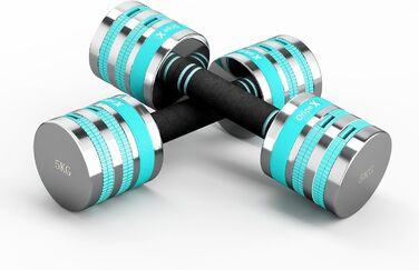 Регульовані гантелі Dripex із пінною ручкою, 5 кг x2,  інноваційна сталева гантеля для дому