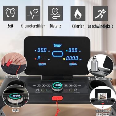 Бігова доріжка Novonova SY-T1507: 1-14 км/год, LED-дисплей, 12 програм, складаний